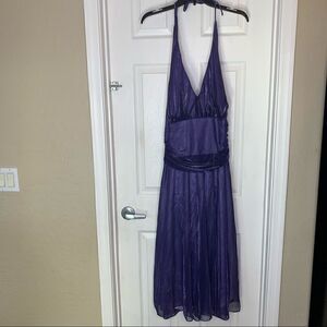 Dollar Brand Clothing Purple Shimmer Halter Prom Dress Size 2X